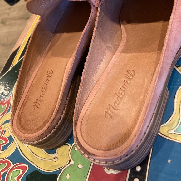 Madewell Pink Suede Slide Ons - Picture 6 of 8